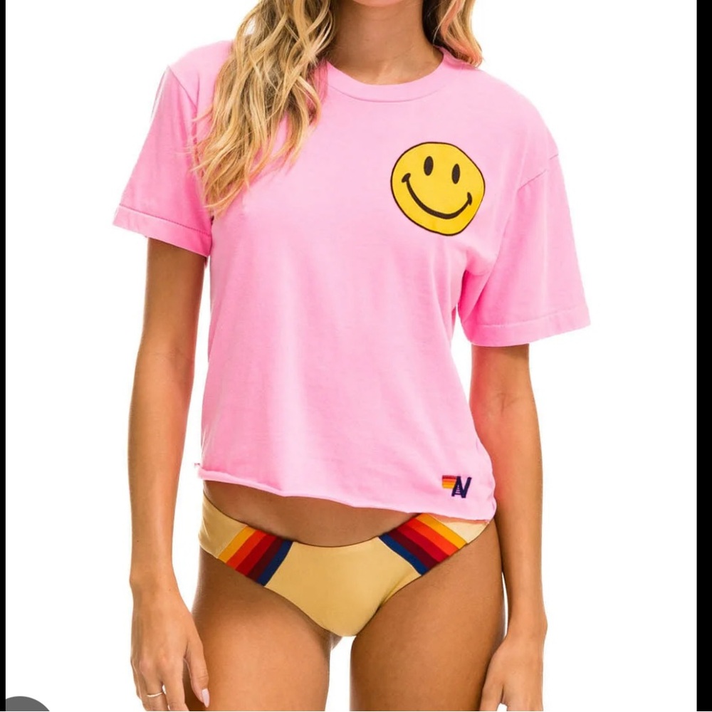 Aviator nation smiley 2 boyfriend tee